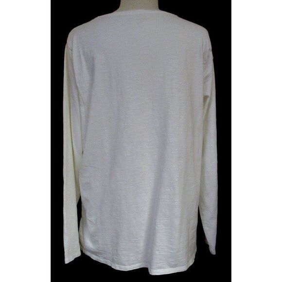 Coldwater Creek White Embroidered Neck 100% Cotton Top Long Sleeves Sz 1X 18 - Picture 4 of 6